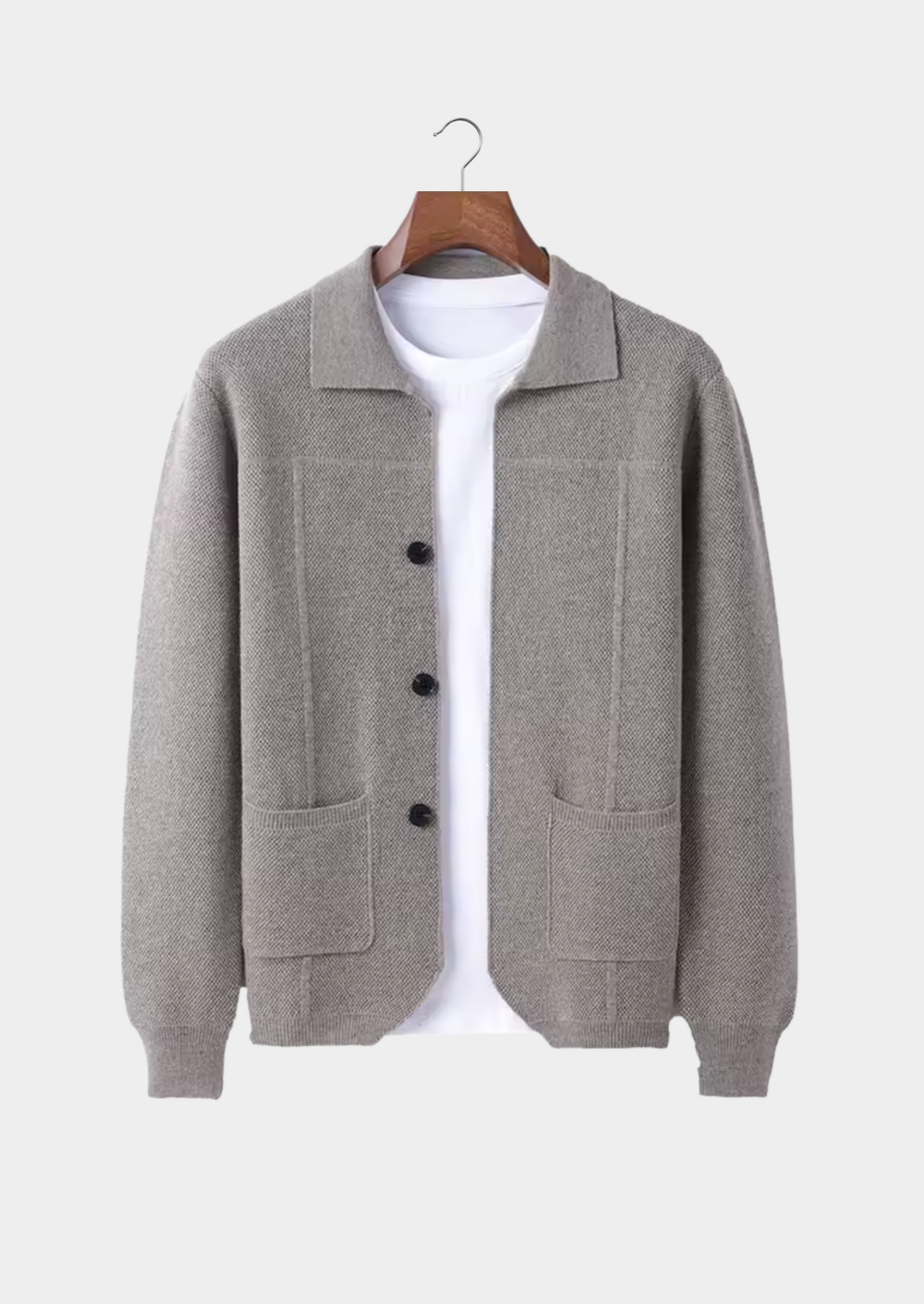 Cosy wool-look knit sweater for men -3