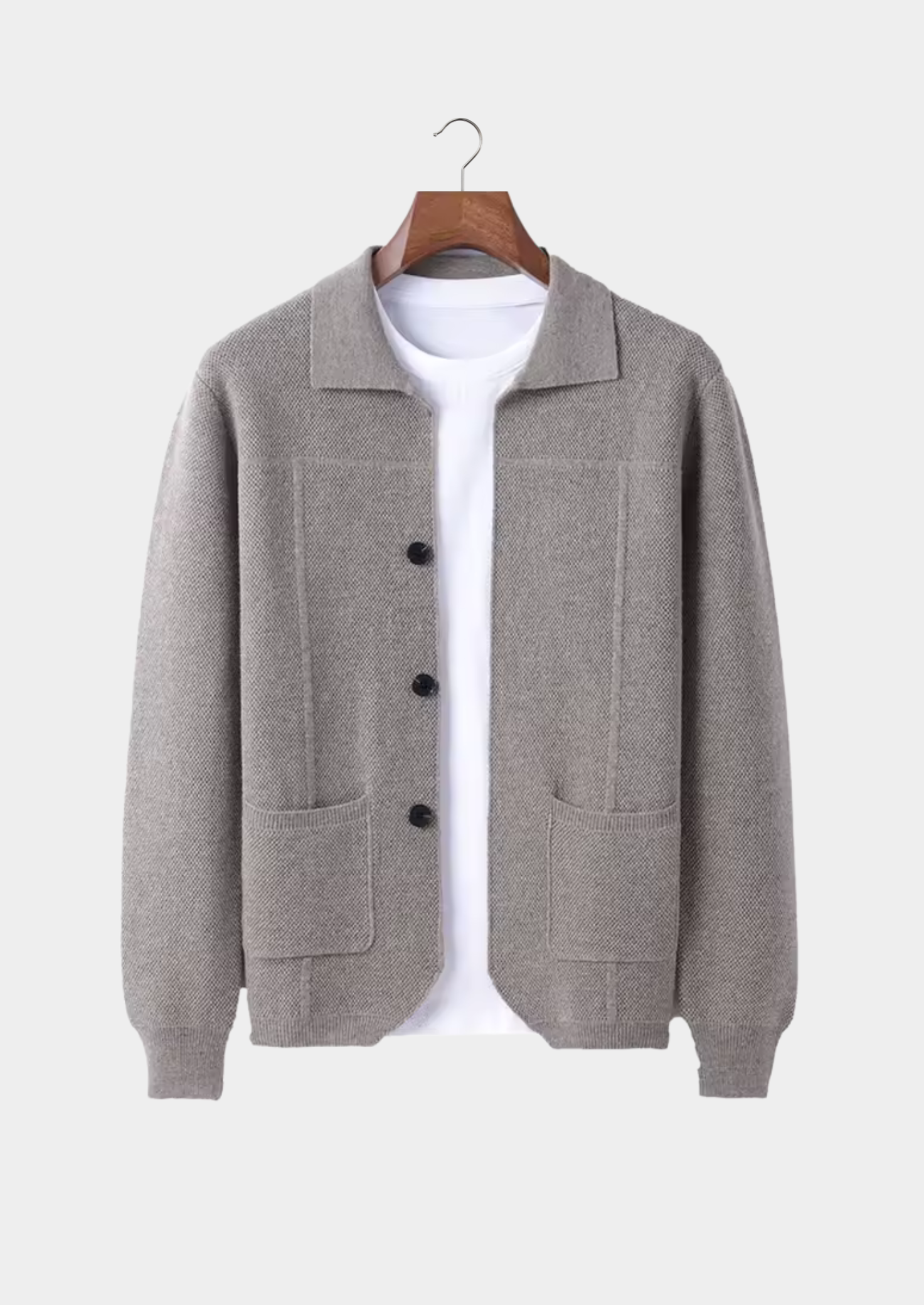Cosy wool-look knit sweater for men -3