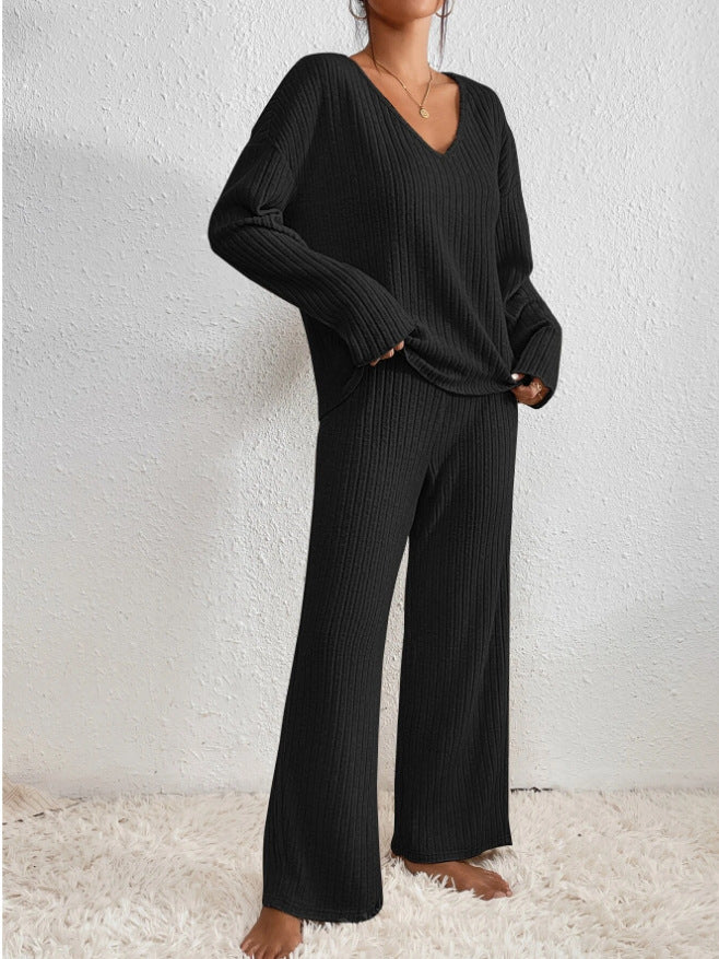 Relaxed Ribbed Two Piece Lounge Set Stylish For Women | Mireva