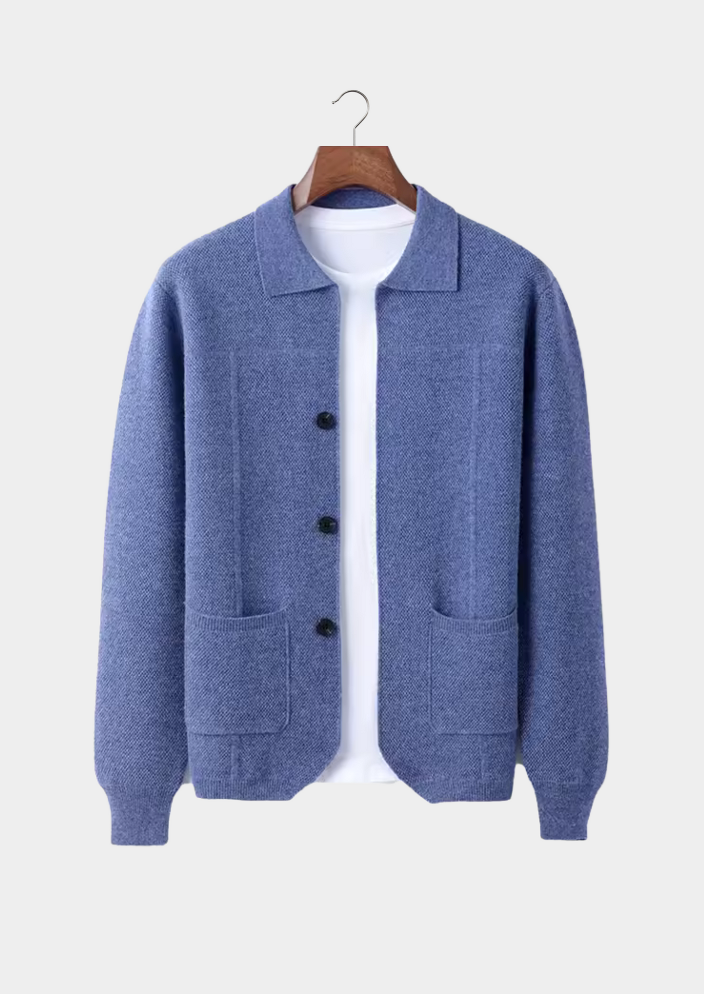 Cosy wool-look knit sweater for men -9