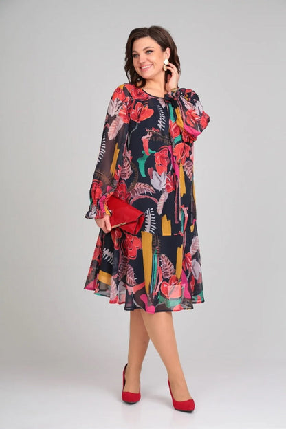 Modern everyday floral casual dress for women | Floravine -4