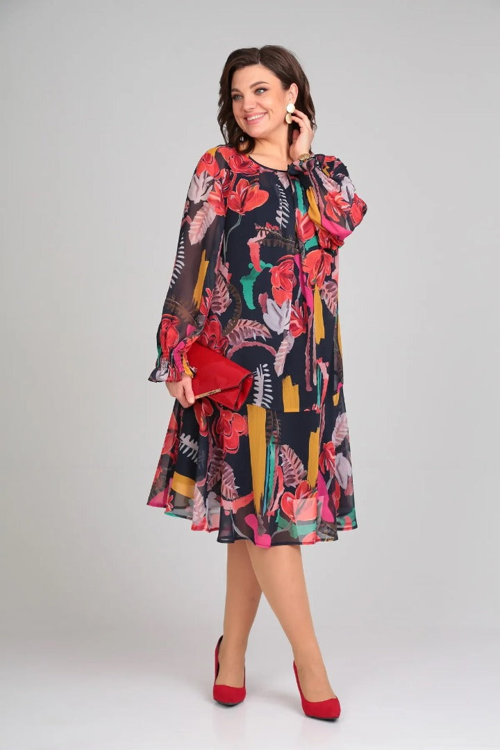 Romantic floral everyday cotton dress for women | FLORAVINE - 4