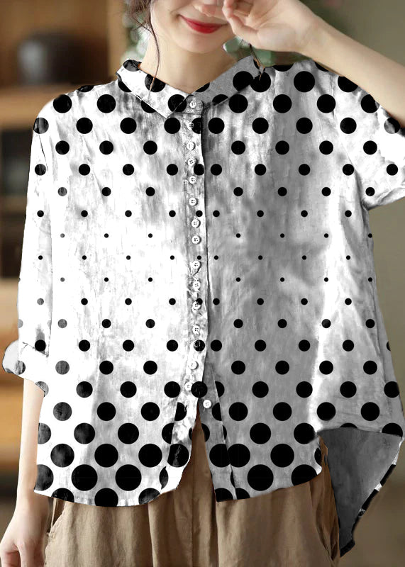 Classic peter pan collar blouse for women - 10