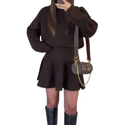 Half High Neck Knit Sweater Dress Chic For Women | Merylle