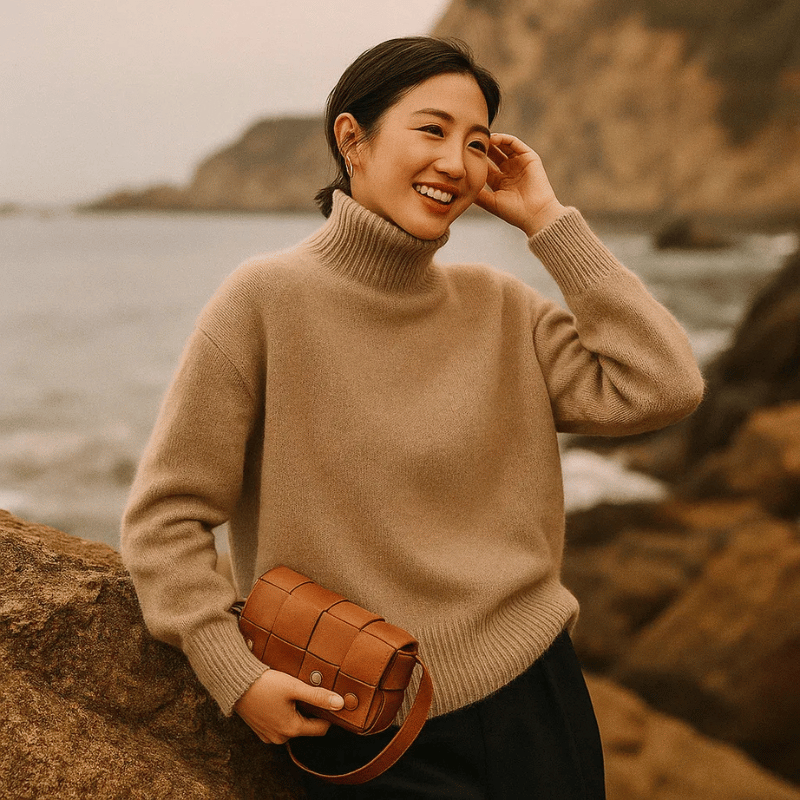 Oversized Turtleneck Sweater Cozy For Women | Elaraine