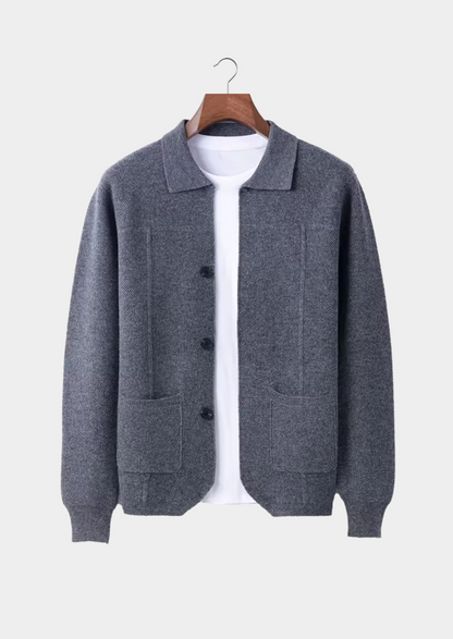 Cosy wool-look knit sweater for men -14