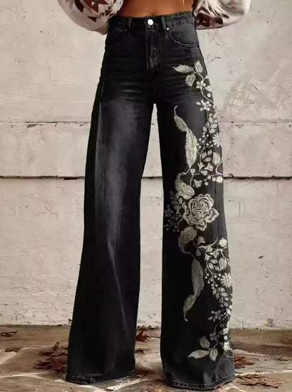 Vibrant retro wide-leg everyday trousers for women | Cirilla -8