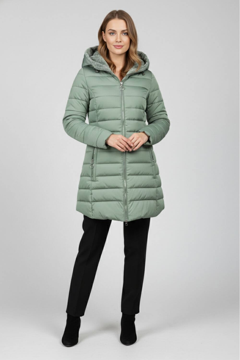 Long Hooded Quilted Puffer Coat Stylish For Women | Ravelle