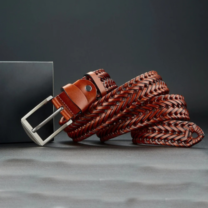 Braided genuine leather belt for men | Braided - 12