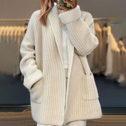 Oversized Open Front Cardigan Cozy For Women | Elowara