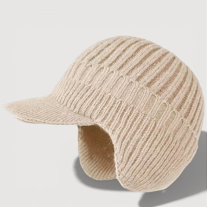 Classic knit everyday ear-flap winter cap for women | Antonia -1
