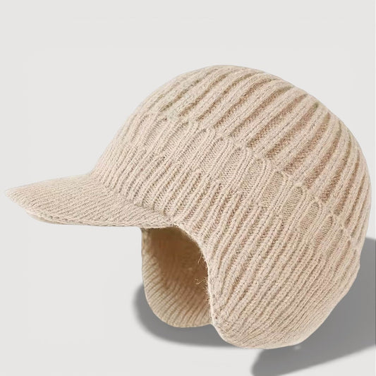 Classic knit everyday ear-flap winter cap for women | Antonia -1