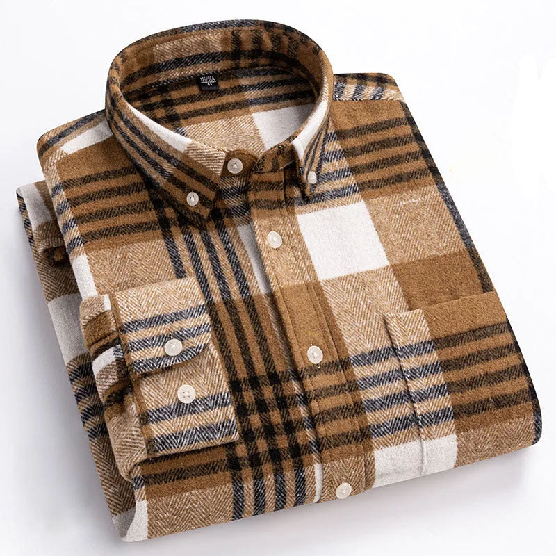 Classic Plaid Button Down Shirt Refined for Men | Everett