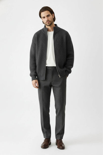 Full Zip Stand Collar Jacket Stylish For Men | Darvyn