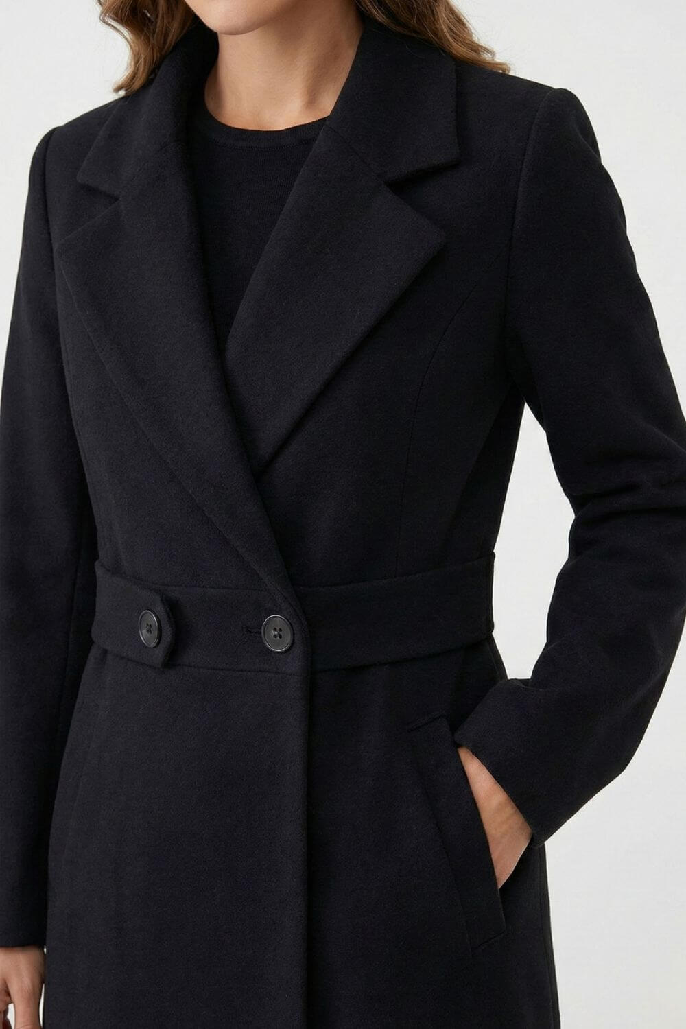 Long Tailored Double Breasted Coat Stylish For Women | Arlena