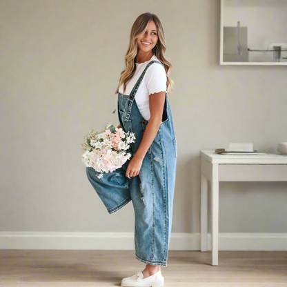 Vintage Wash Adjustable Jumpsuit Chic For Women | Maristelle