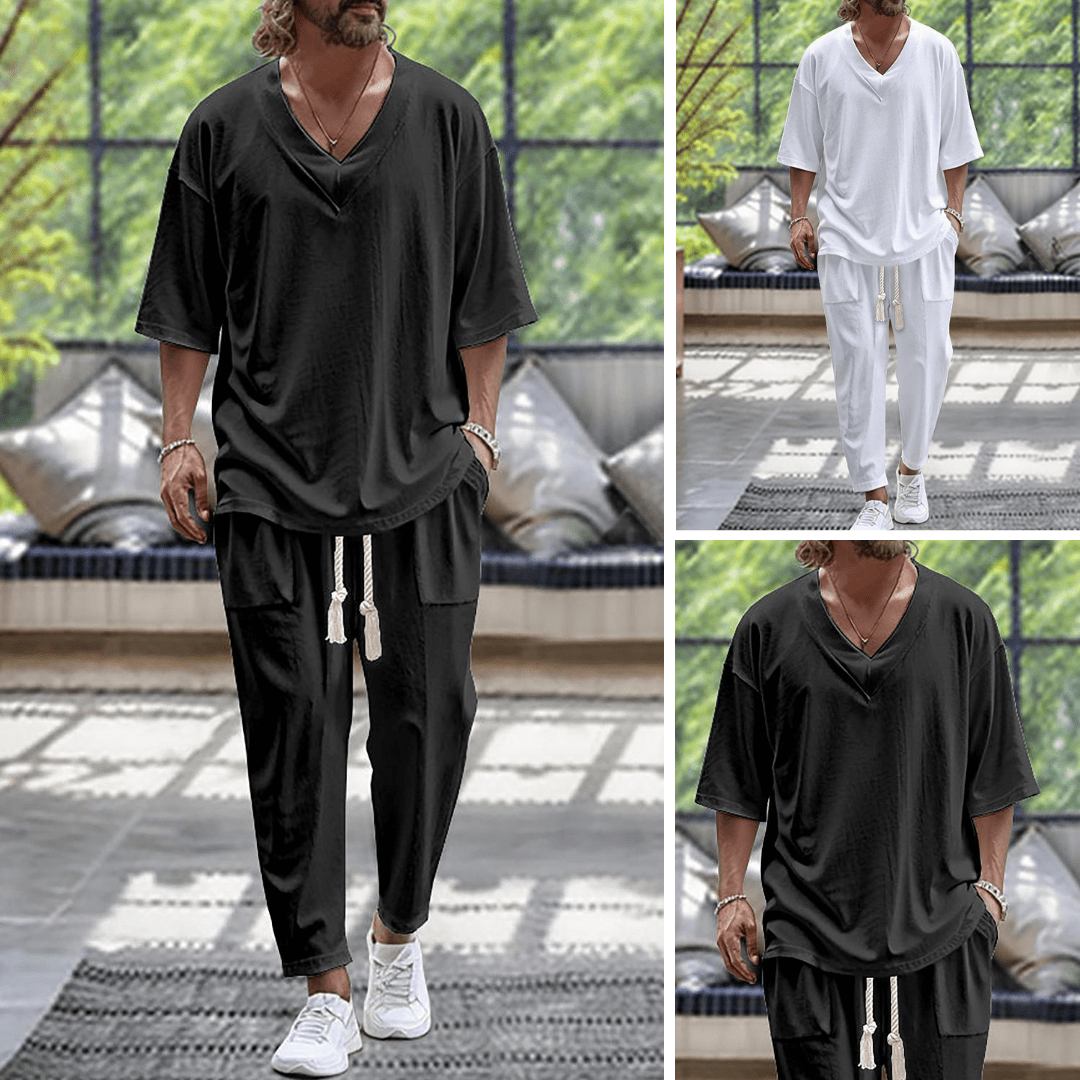 Relaxed Fit Two Piece Set Stylish For Men | Kaelen