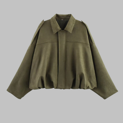 Loose Fit Military Style Jacket Stylish For Women | Calystrine