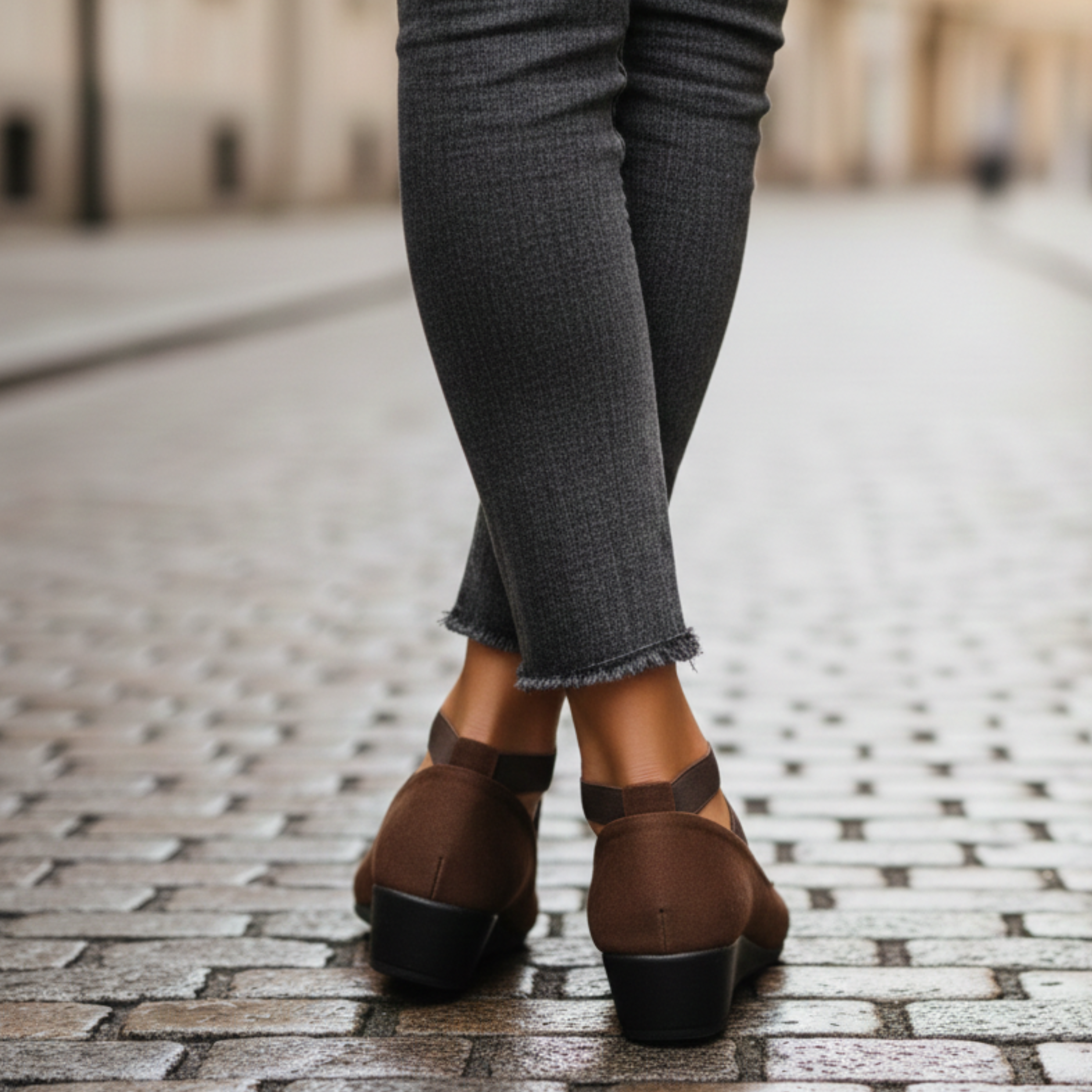 Comfort wedge shoes with crisscross strap design for women | Elvoria