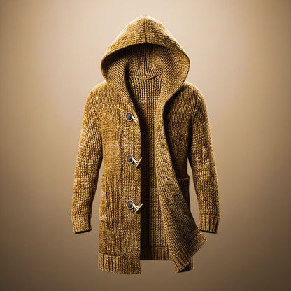 Cosy hooded knit cardigan for men | Adrian - 1