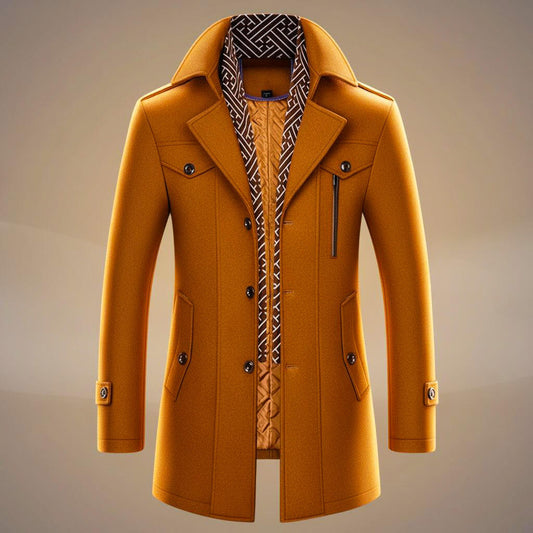 Elegant classic wool winter coat for men | Kensworth - 1