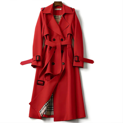 Belted Double Breasted Trench Coat Stylish for Women | Elara