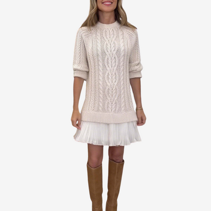Cosy knit everyday sweater midi dress for women | Gaëlle -2