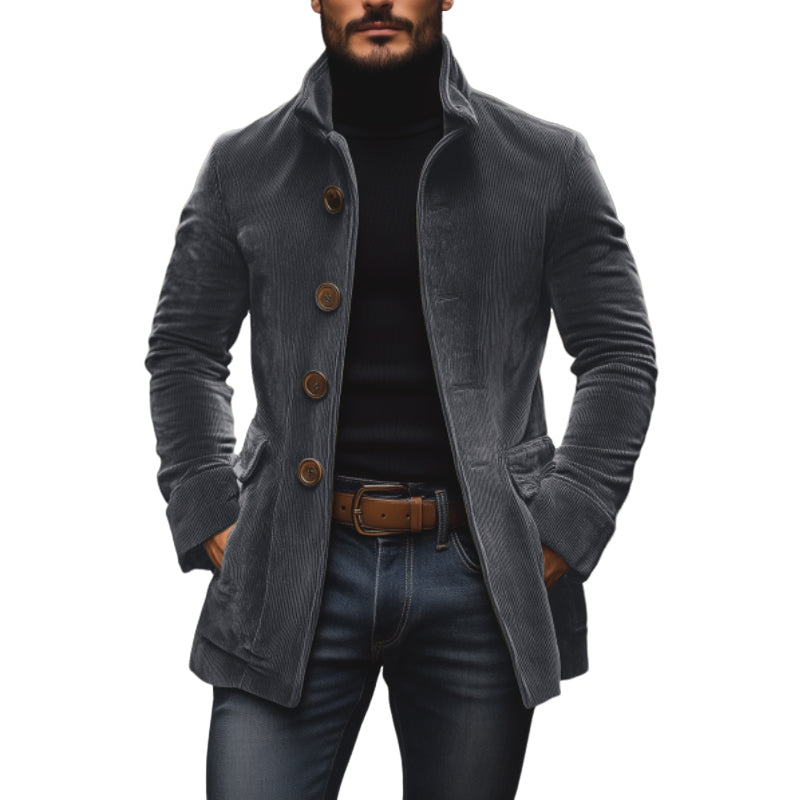 Smart corduroy slim-fit coat for men | Emerson - 7