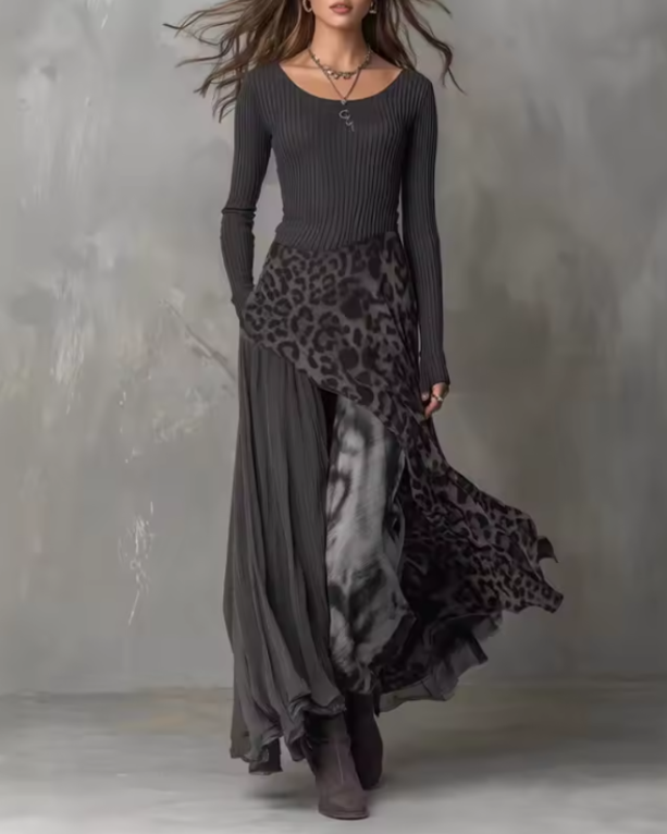 Bold everyday leopard print casual dress for women | Kea -1
