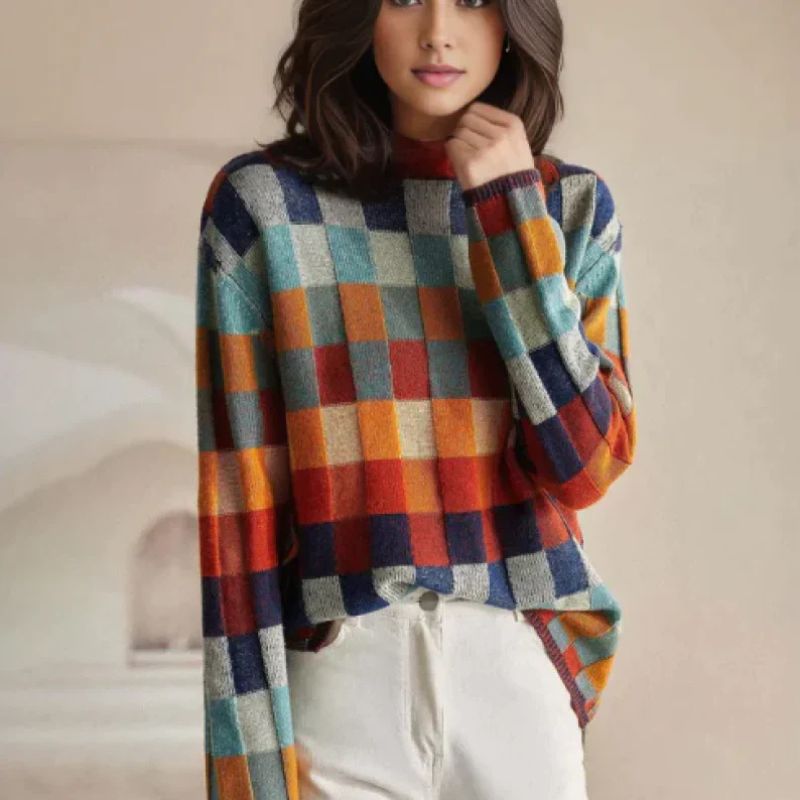 Classic merino knit sweater for women | Emma - 2
