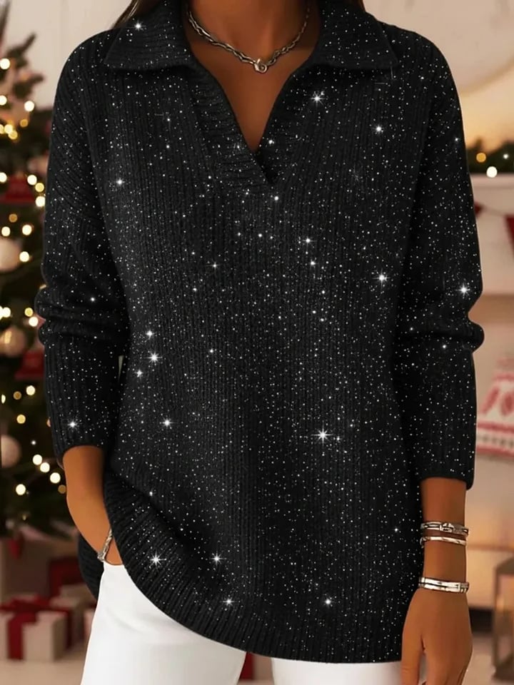 Elegant everyday polo neck glow jumper for women | Léonie -6