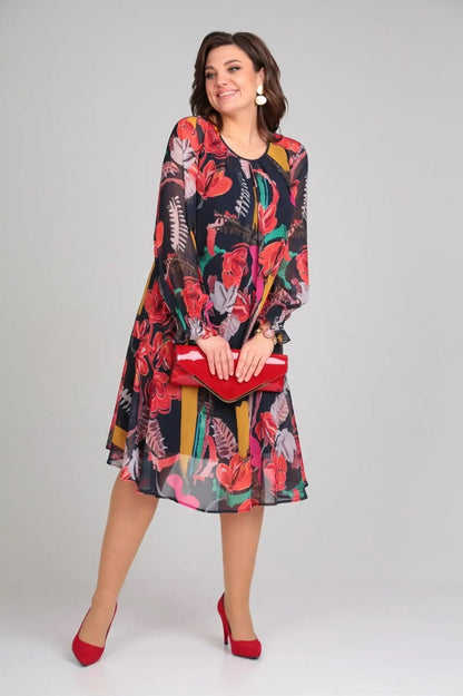 Modern everyday floral casual dress for women | Floravine -1