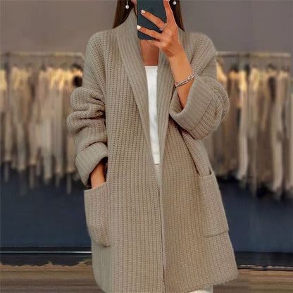 Oversized Open Front Cardigan Cozy For Women | Elowara