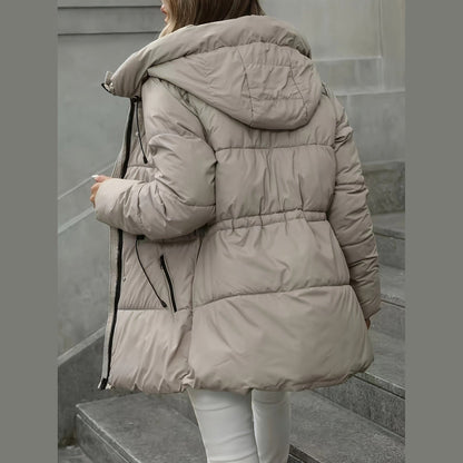 Elegant oversized hooded winter parka for women | Aurora -6