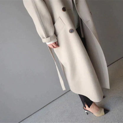 Elegant classic wool winter coat for women | Isabelle - 6