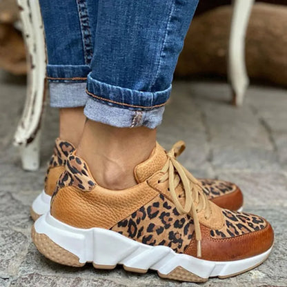 Leopard print casual sneakers for women | Crissa