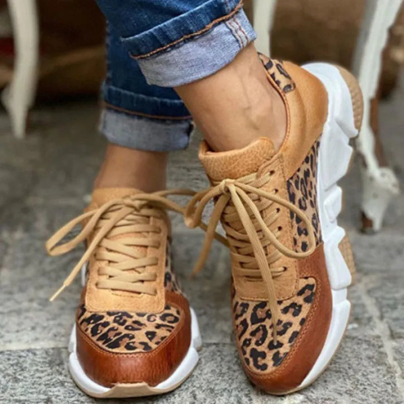 Leopard print casual sneakers for women | Crissa