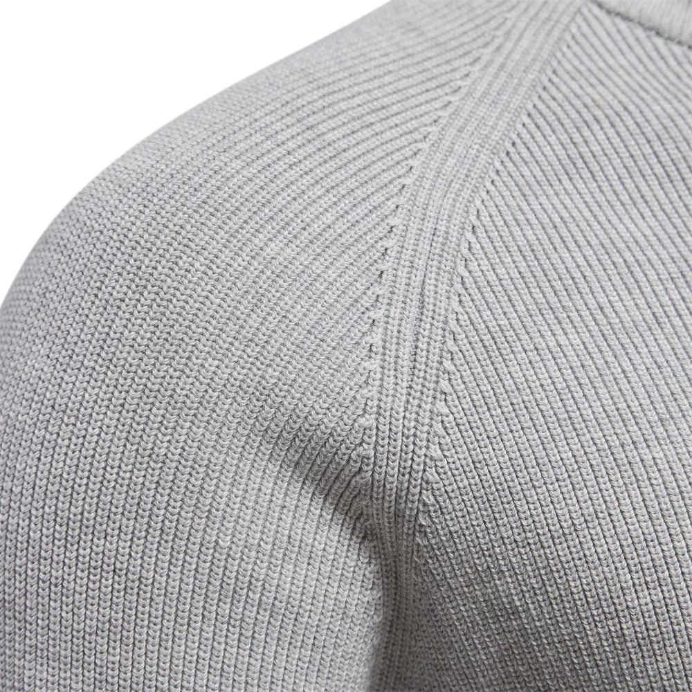 Ribbed Zip Neck Sweater Cozy for Men | Corin