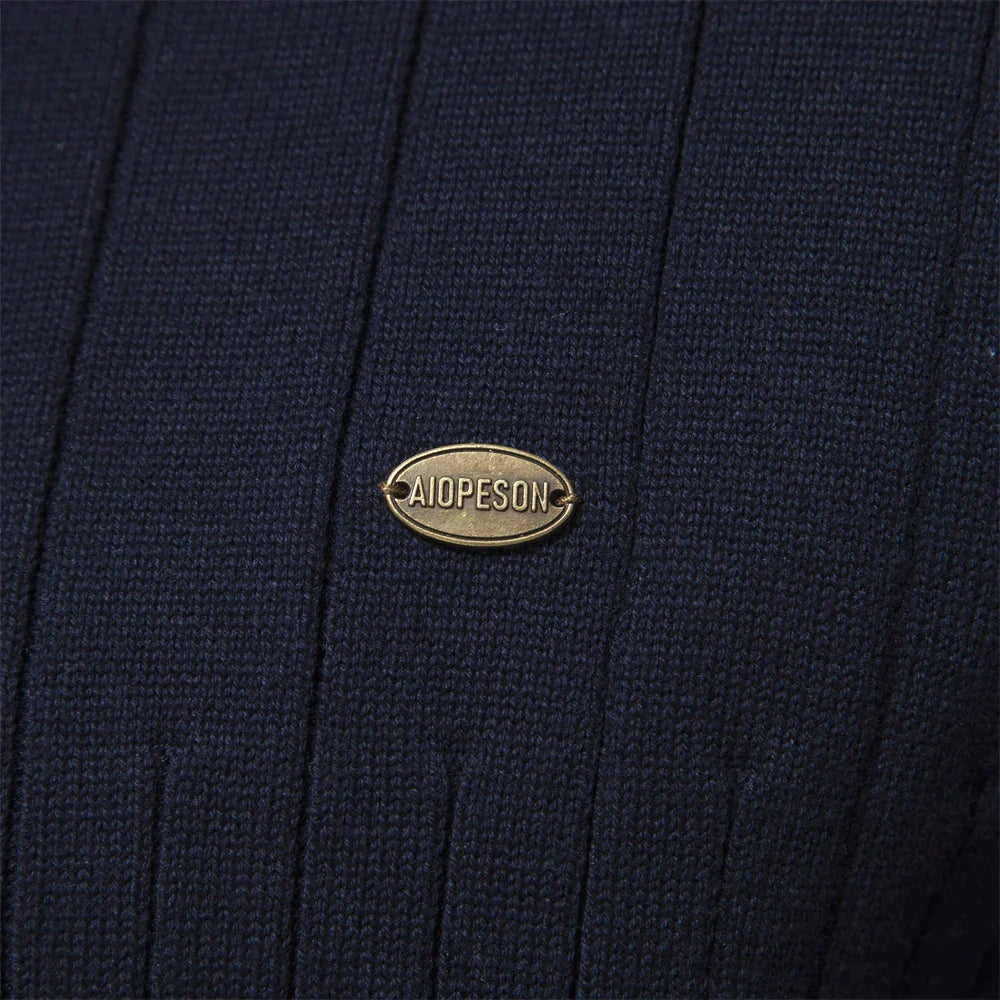 Ribbed Zip Neck Sweater Cozy for Men | Corin