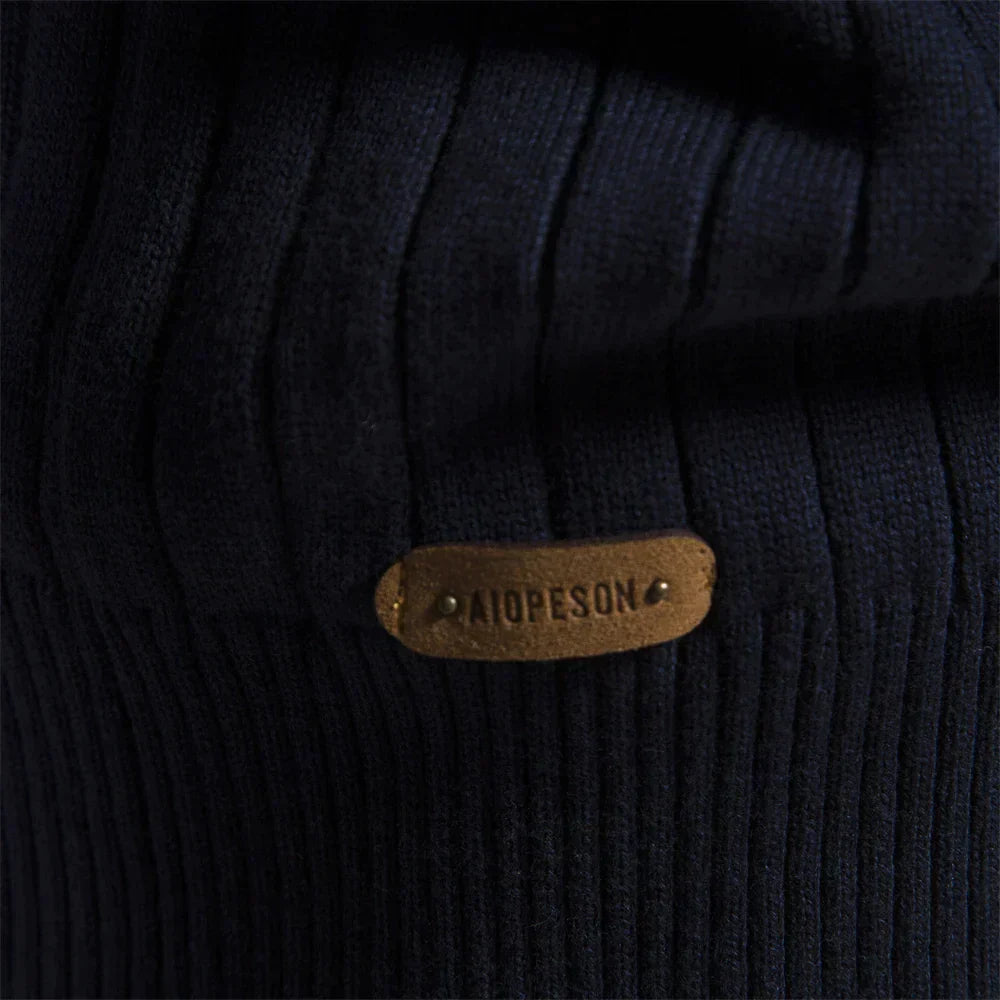 Ribbed Zip Neck Sweater Cozy for Men | Corin