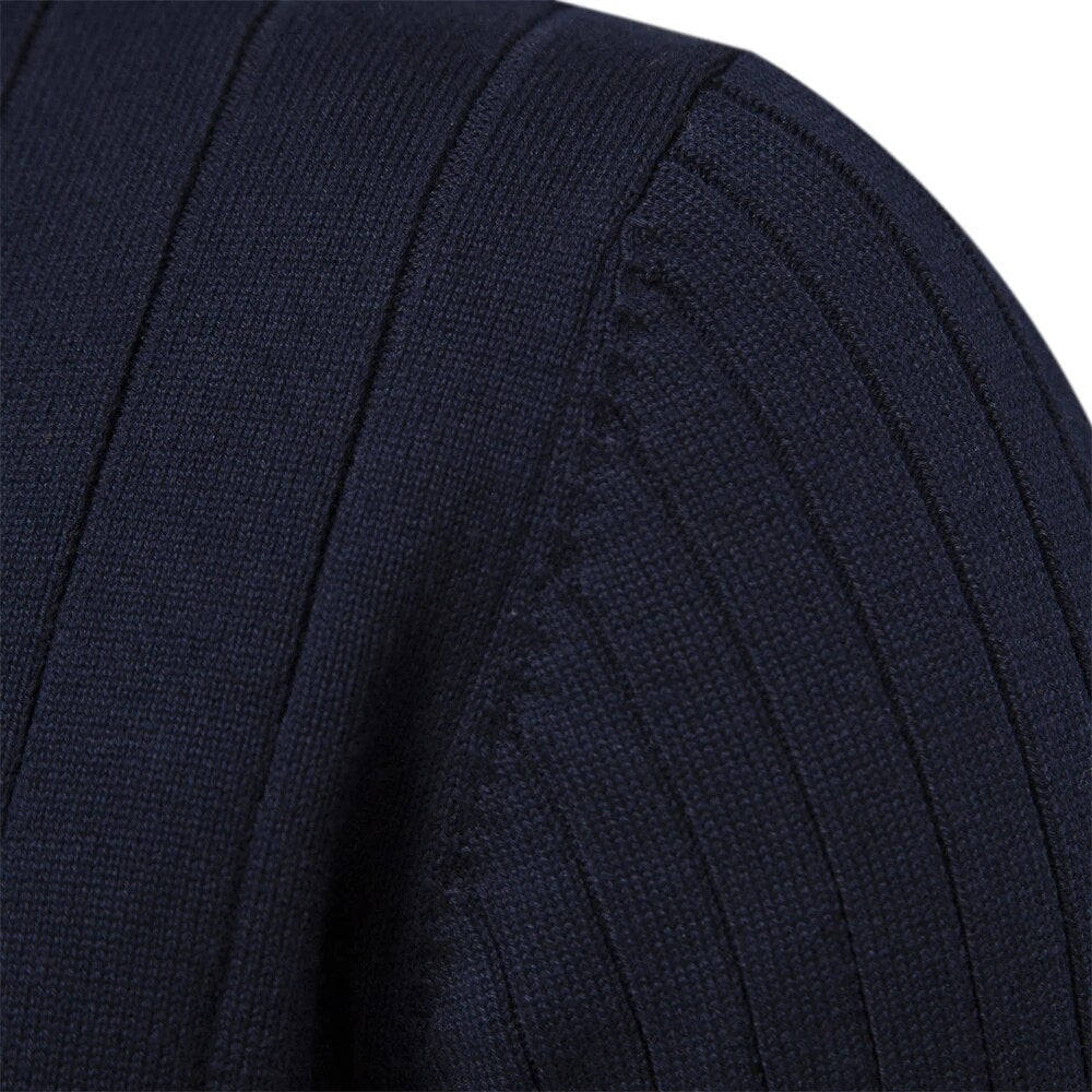 Ribbed Zip Neck Sweater Cozy for Men | Corin