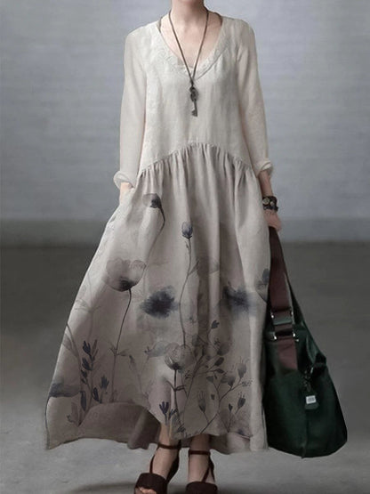 Breathable linen casual shirt dress for women - 3