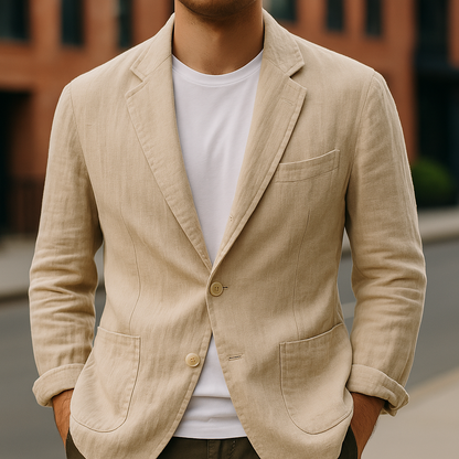 Tailored Single Button Blazer Refined for Men | Matteo
