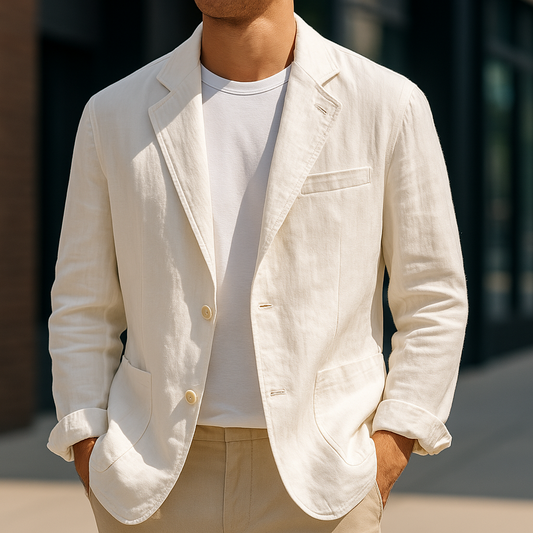 Tailored Single Button Blazer Refined for Men | Matteo
