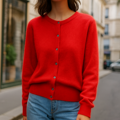 Classic Button Front Sweater Cozy for Women | Elara