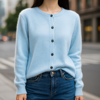 Classic Button Front Sweater Cozy for Women | Elara