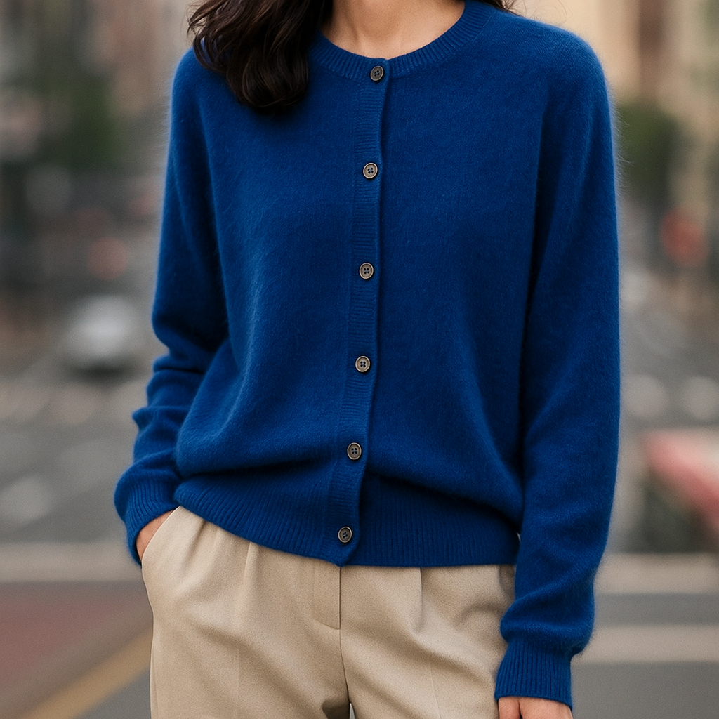Classic Button Front Sweater Cozy for Women | Elara