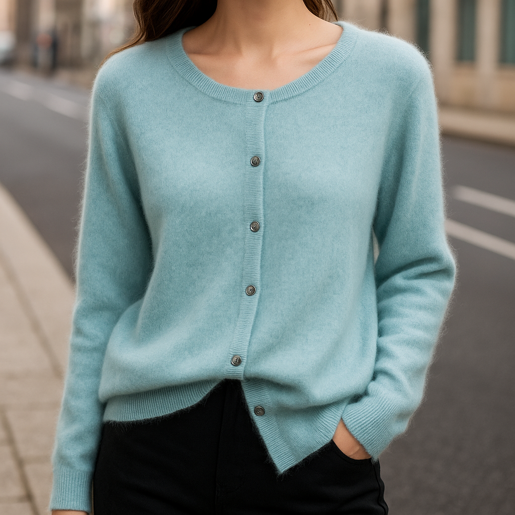 Classic Button Front Sweater Cozy for Women | Elara