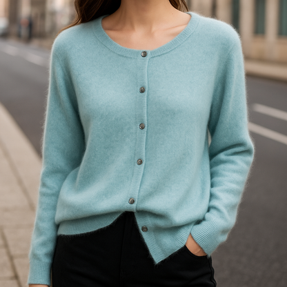 Classic Button Front Sweater Cozy for Women | Elara