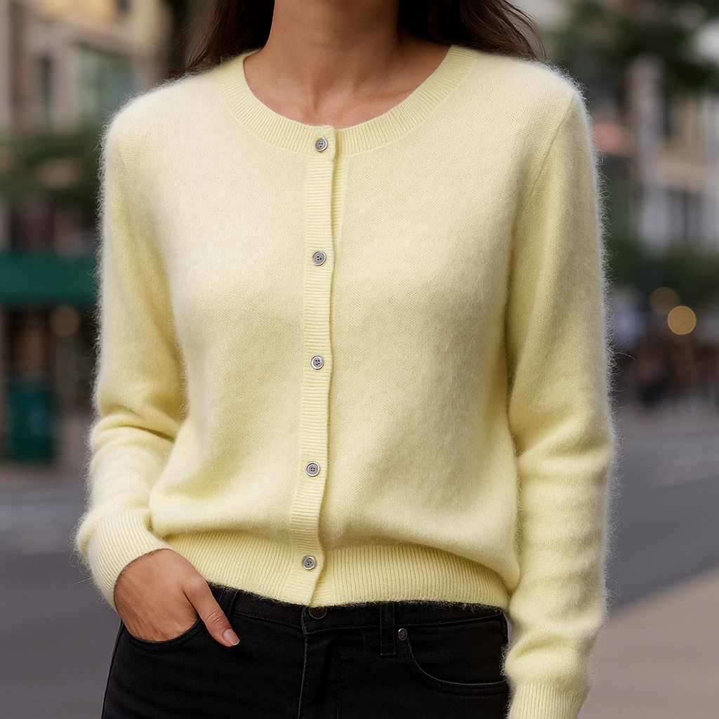 Classic Button Front Sweater Cozy for Women | Elara